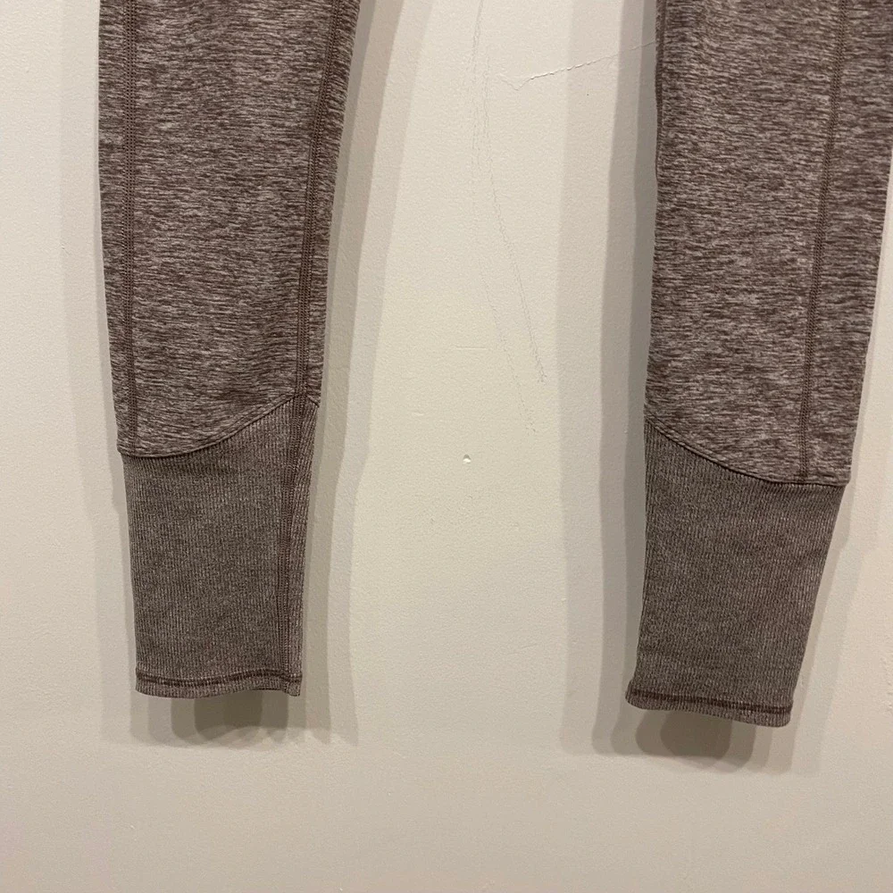 Alo Yoga Alosoft High Waist Lounge Leggings Brown Heathered Marl Medium